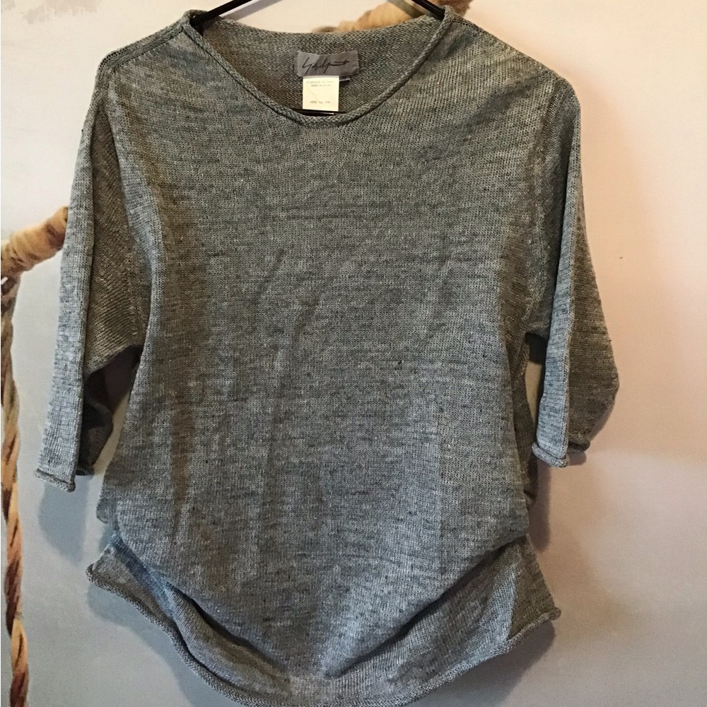 Yohji Yamamoto Top Blouse Short Sleeve Size 3 Knit
